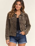 LONG SLV BUTTON DOWN CORDUROY JACKET