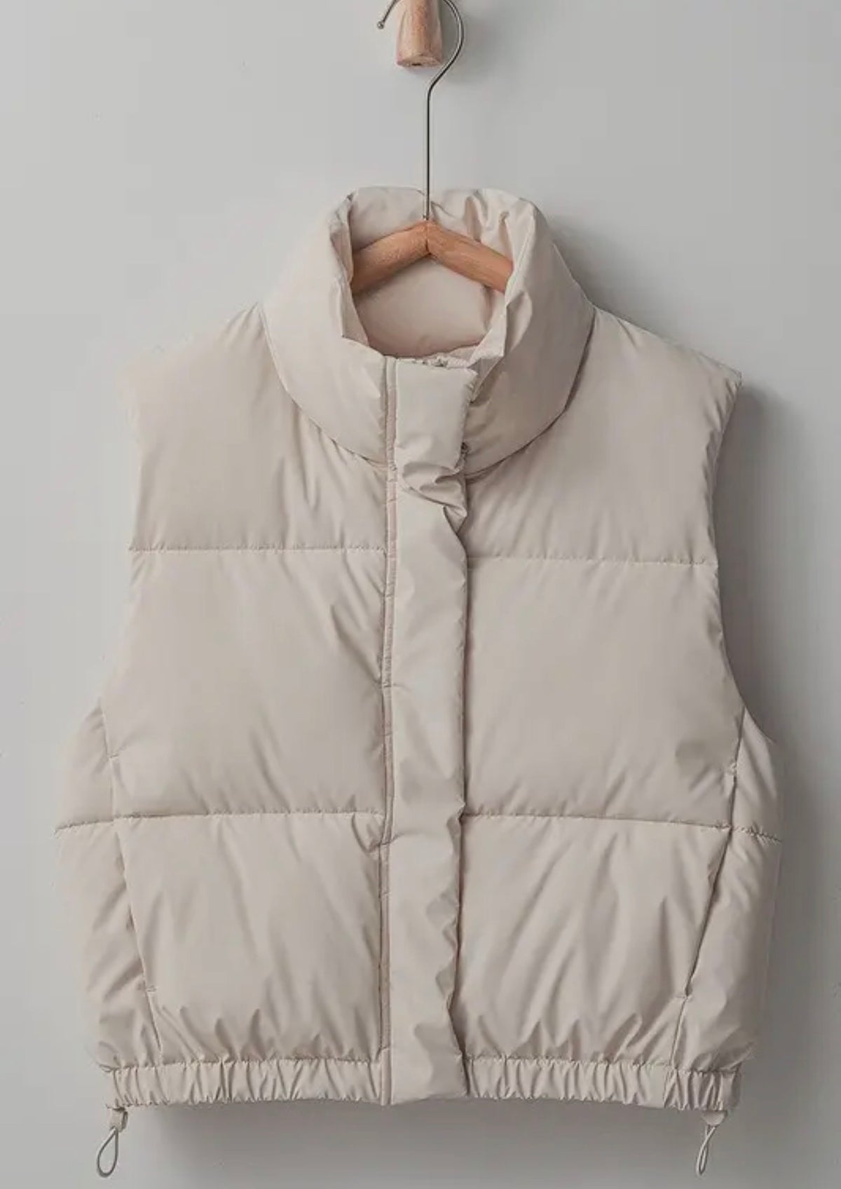 Puffer Down Vest with Adjustable Hem
