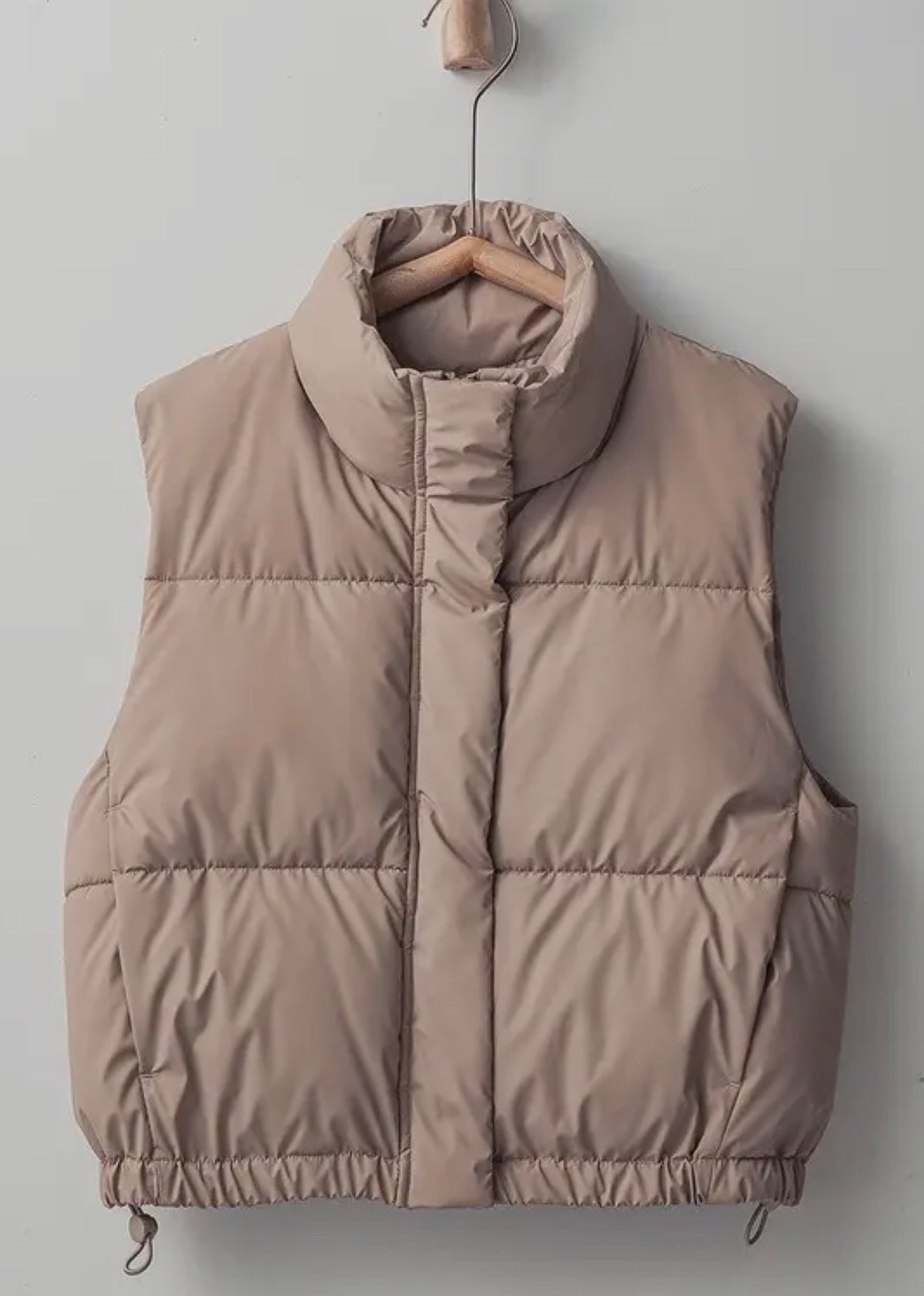 Puffer Down Vest with Adjustable Hem