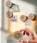 Round Bamboo Bottle Opener with Magnets