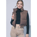 Paperdoll - High Neck Cropped Puffer Vest