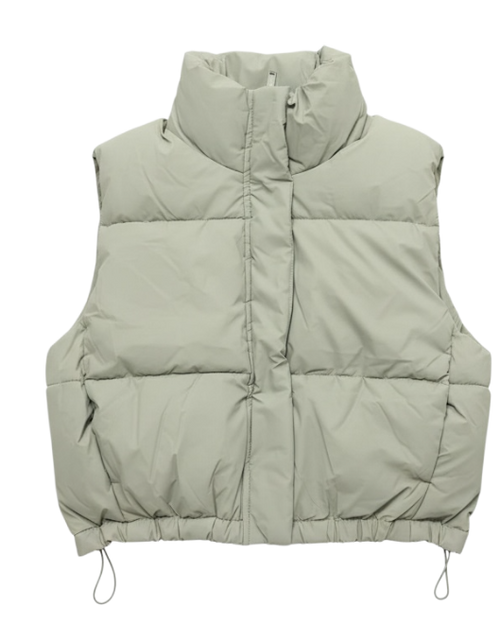 Puffer Down Vest with Adjustable Hem
